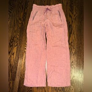 Athleta Cabo Linen Wide Leg Pants 8